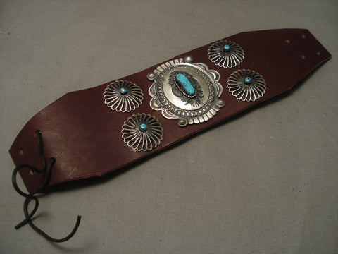 Museum Navajo Hand Wrought Silver Turquoise Ketoh Bracelet