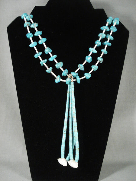 100 Grams Vintage Navajo Tsosie Turquoise Necklace