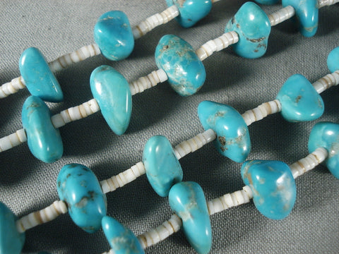 100 Grams Vintage Navajo Tsosie Turquoise Necklace