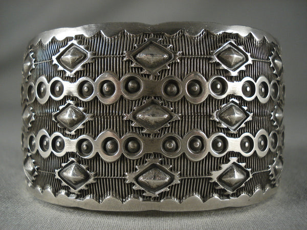 Colossal Advanced Silver Work Vintage Navajo Silver Bracelet