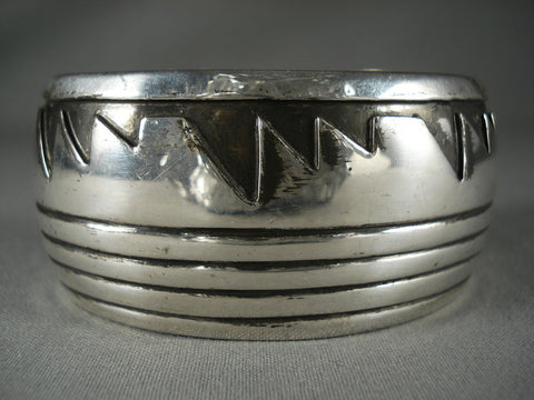 Museum Vintage Navajo 'Mountain Wave' Silver Bracelet