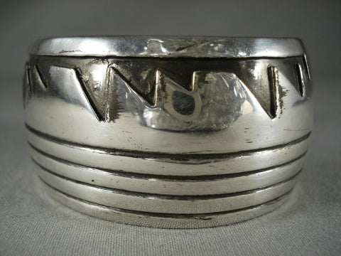Museum Vintage Navajo 'Mountain Wave' Silver Bracelet