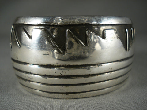 Museum Vintage Navajo 'Mountain Wave' Silver Bracelet