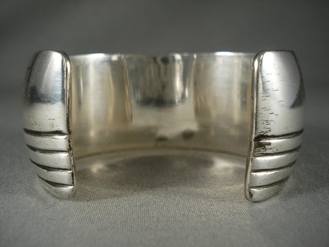 Museum Vintage Navajo 'Mountain Wave' Silver Bracelet