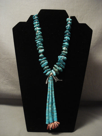 Earlier 1900's Vintagr Santo Domingo Turquoise Necklace