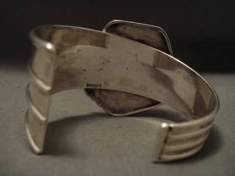 Increasing Cuff Vintage Navajo Sugulite Silver Bracelet