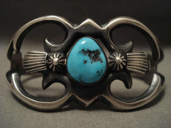 Important Vintage Navajo Henry Morgan Turquoise Silver bracelet