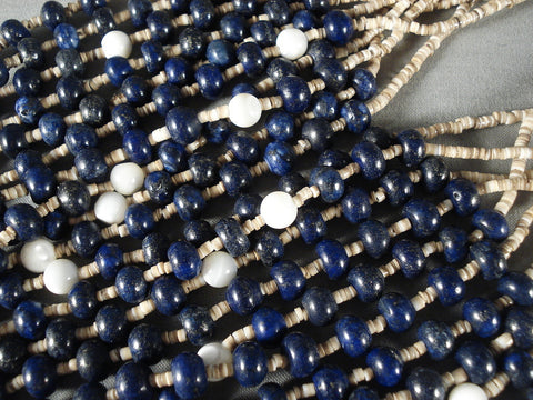 Important Modernistic Navajo Lapis Necklace