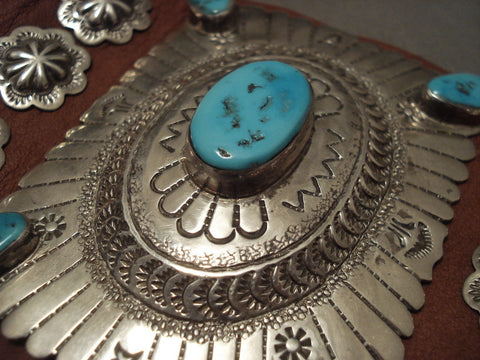 Magnificent Vintage Navajo Natural Turquoise Authentic Ketoh Bracelet