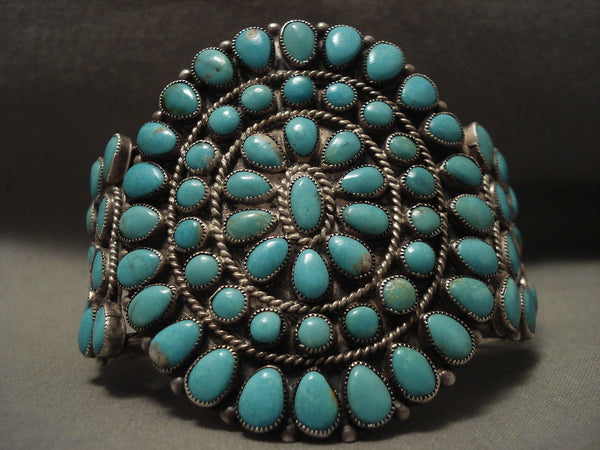 Important Vintage Navajo Jimmy Begay Turquoise Silver Bracelet