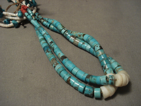 Earlier 1900's Vintage Santo Domingo Turquoise Necklace