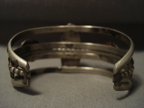 Huge Vintage Navajo 'Bisbee & Royston Turquoise' Silver Bracelet