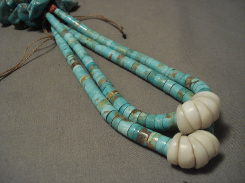 236 Gram Chunky Turquoise Vintage Navajo Necklace