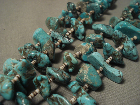 236 Gram Chunky Turquoise Vintage Navajo Necklace