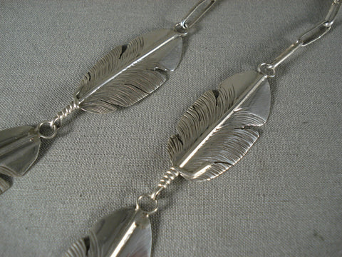 Private layaway- Important Famous Artist Navajo Silver Feather Necklace