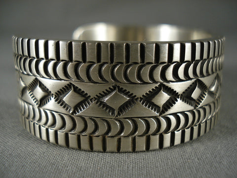 Important Navajo Matt Charley Advanced Silver Work Bracelet