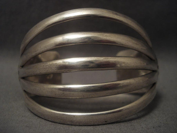 Important Vintage Navajo Johnny Mike Begay Silver Bracelet