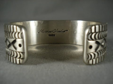 Important Navajo Matt Charley Advanced Silver Work Bracelet