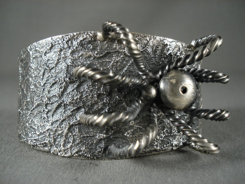 100 Gram Advanced Silver Work Navajo Spider Bracelet