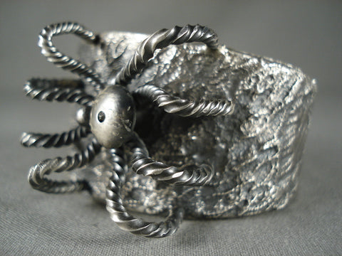 100 Gram Advanced Silver Work Navajo Spider Bracelet