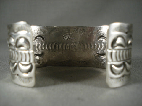 Intense Turquouse Modernistic Navajo Silver Bracelet