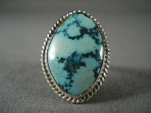 Museum Vintage Navajo Spider Turquoise Silve Rring Old