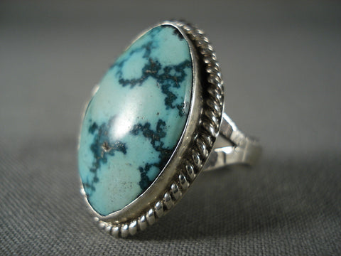 Museum Vintage Navajo Spider Turquoise Silve Rring Old