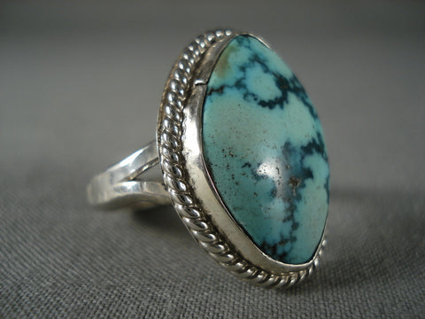 Museum Vintage Navajo Spider Turquoise Silve Rring Old