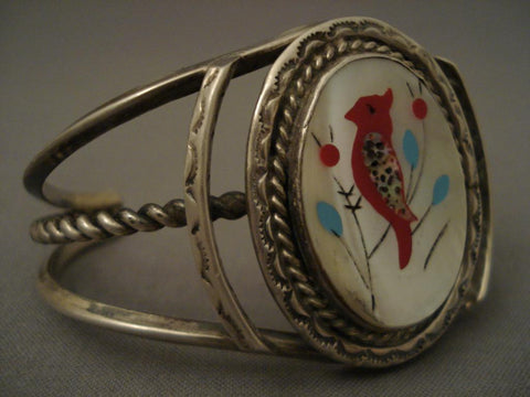Museum Old Navajo Cardinal Silver Bracelet