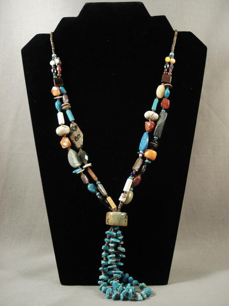 Bizarre & Interesting Vintage Navajo Turquoise Necklace