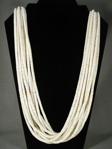 Advancved Shell Work Santo Domingo Heishi Necklace