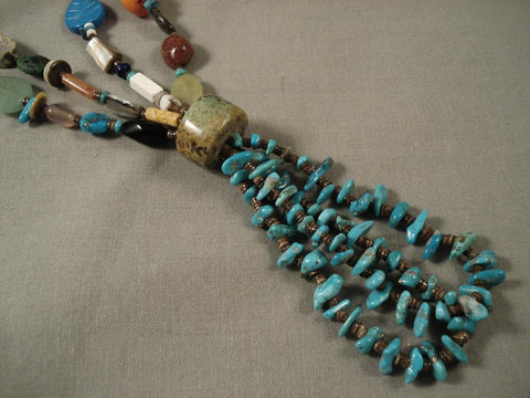 Bizarre & Interesting Vintage Navajo Turquoise Necklace