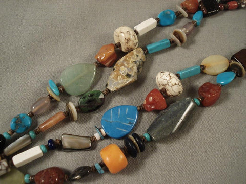 Bizarre & Interesting Vintage Navajo Turquoise Necklace