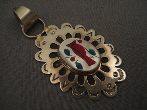 Amazing Vintage Navajo Matching Cardinal Pendant And Ring