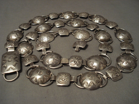 Early 1900's Vintage Navajo Hand Pounded Silver Necklace