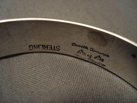 Important Orville Tsinnie Solid Sterling Silver Navajo Bangle Bracelet
