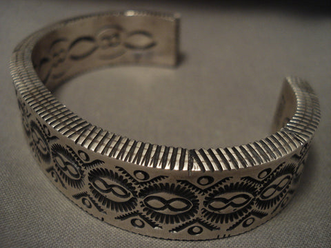 Important And Extremely Thick 'Side Channel' Silver Bracelet