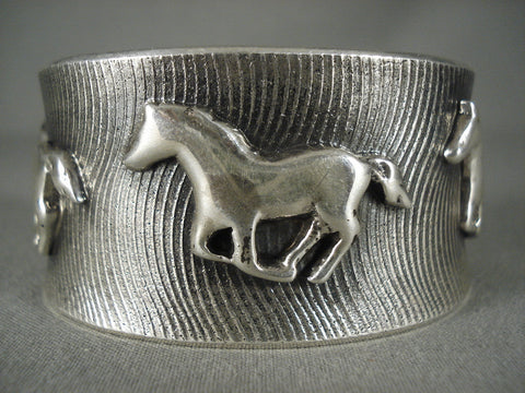 Advanced Silver Work 'Dream Horse' Silver Bracelet