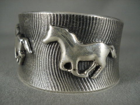 Advanced Silver Work 'Dream Horse' Silver Bracelet