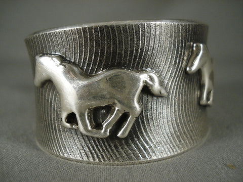 Advanced Silver Work 'Dream Horse' Silver Bracelet