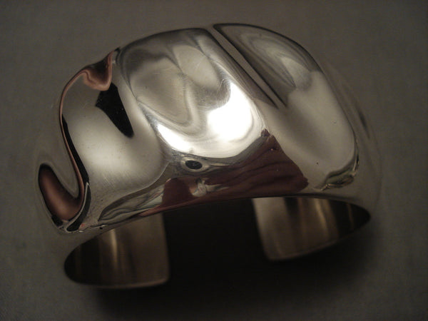 Important Expert Technique Huge Navajo Orville Tsinnie 'Dimple' Bracelet