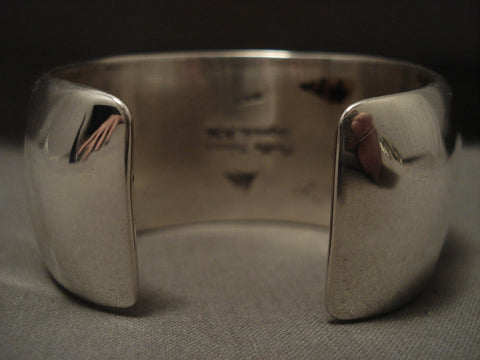 Important Expert Technique Huge Navajo Orville Tsinnie 'Dimple' Bracelet
