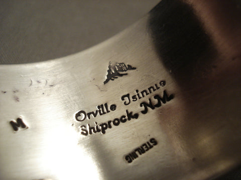Important Expert Technique Huge Navajo Orville Tsinnie 'Dimple' Bracelet