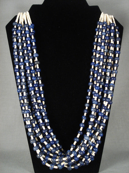 Lapis Of The Earth Navajo Shell Necklace