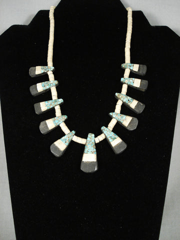 Early 1900's Santo Domingo Turquoise Necklace