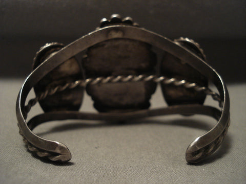 Earlier 1900's Vintage Navajo Natural Turquoise Silver Bracelet