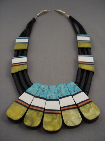 Huge Huge Huge Vintage Santo Domingo Turquoise Spiny Oyster Necklace