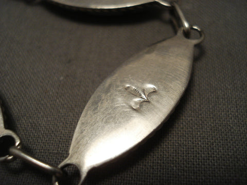 Important Old Zuni Frank Vacit Turquoise Silver Bracelet