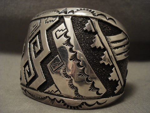 Guaranteed Authentic Vintage Navajo Thomas Singer Silver Bracelet
