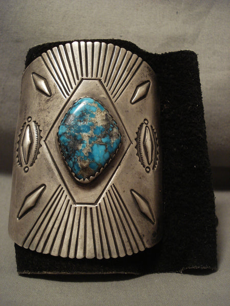 Collector's Alert Vintage Navajo Last Chance Turquoise Silver Ketoh Bracelet